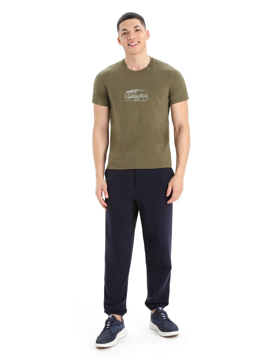 Pantalon Jogging Icebreaker RealFleece™ Merino Dalston Pants Homme Bleu Marine | FR 1141LISH